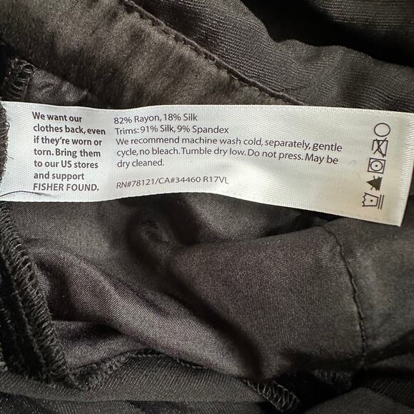 Eileen Fisher Drawstring Slouchy Velvet Jumpsuit Black - Picture 4 of 6